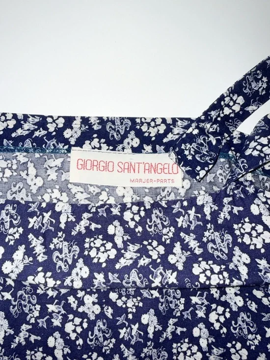 Giorgio Sant’Angelo Vintage Cotton Tank Top with Side Buttons - Picture 3 of 4